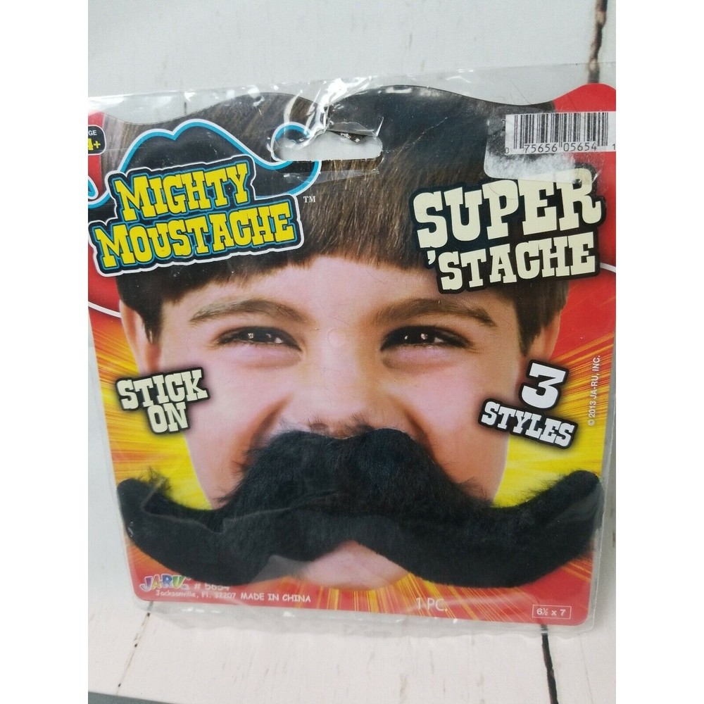 JA-RU Mighty Mustache Stick On Mustache Child's Toy Costume Accessory NEW